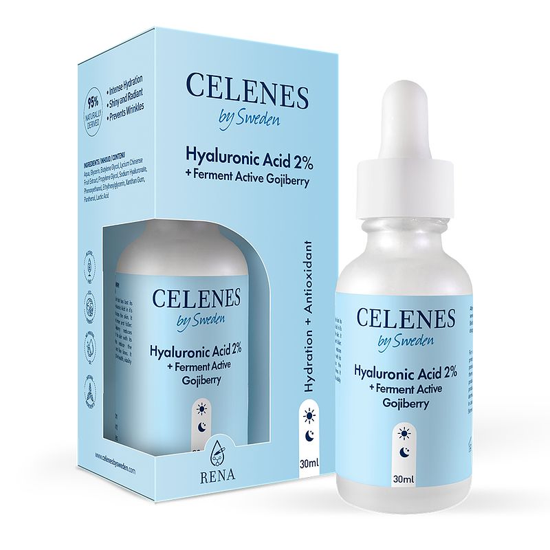 Foto van Celenes by sweden hyaluronic acid 2% + ferment active gojiberry