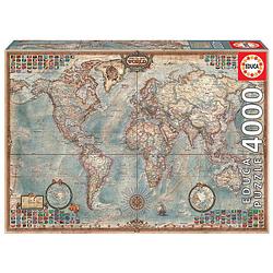 Foto van Educa puzzle 4000 stukjes - wereldkaart