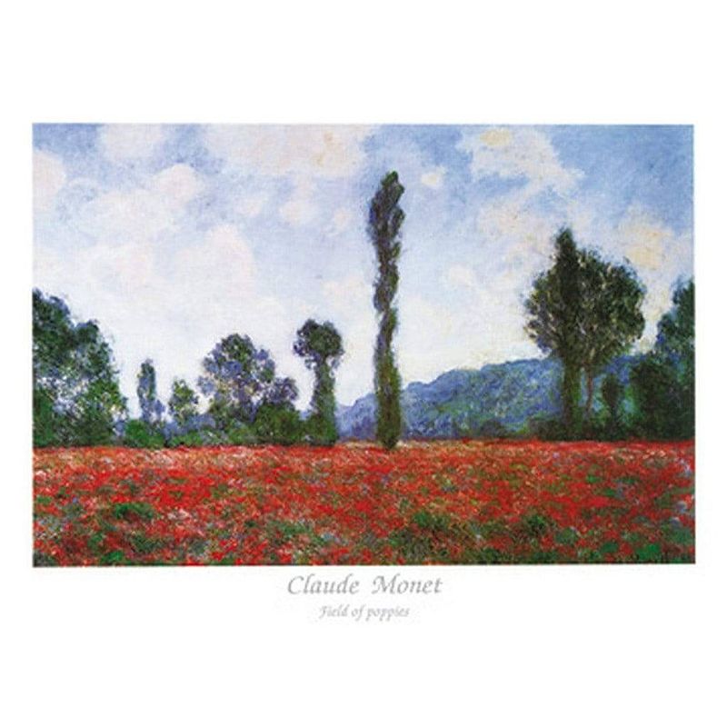 Foto van Claude monet - field of poppies kunstdruk 80x60cm