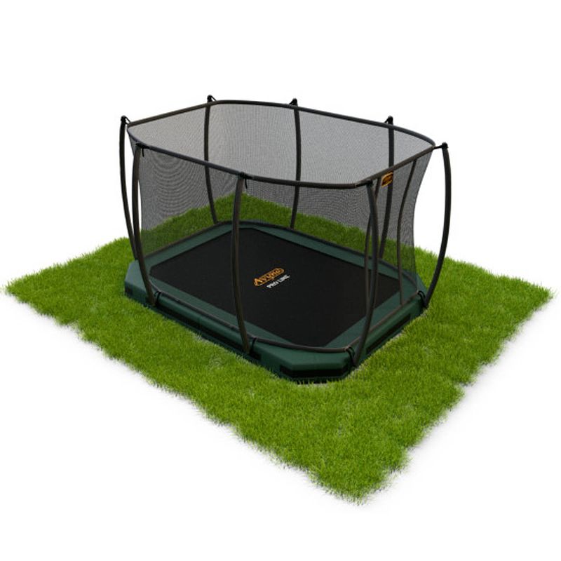 Foto van Avyna pro-line inground trampoline met veiligheidsnet 520 x 305 cm (352) - groen