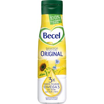 Foto van Becel original bakboter vegan en 100% plantaardig met omega 3 fles 500ml bij jumbo