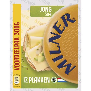 Foto van Milner 30+ jong voordeel kaas plakken 300g bij jumbo