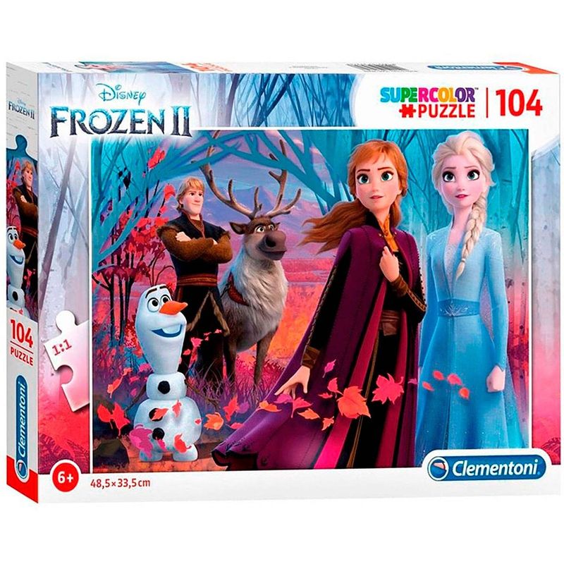 Foto van Clementoni legpuzzel frozen ii karton meisjes 104 stukjes