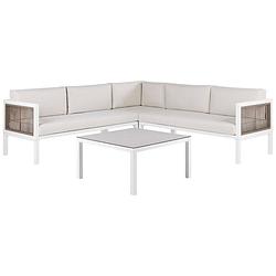 Foto van Beliani borello - loungeset-wit-aluminium