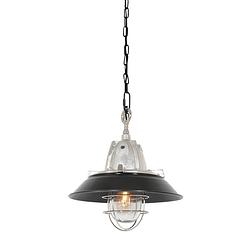 Foto van Industriële hanglamp - steinhauer - metaal - industrieel - e27 - l: 41cm - voor binnen - woonkamer - eetkamer - zilver