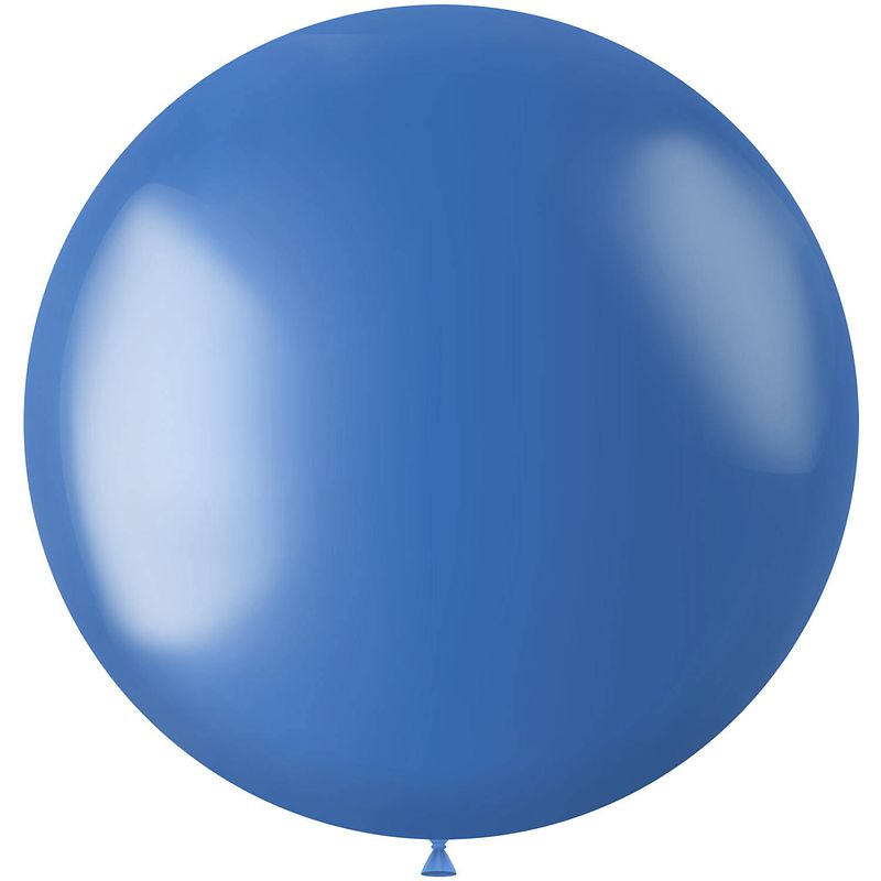 Foto van Folat ballon metallic 78 cm latex blauw