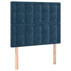 Foto van Vidaxl hoofdborden 2 st 80x5x78/88 cm fluweel donkerblauw