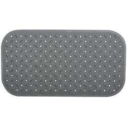 Foto van Msv douche/bad anti-slip mat badkamer - rubber - donkergrijs - 36 x 65 cm - badmatjes