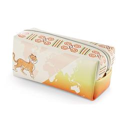 Foto van Nici etui wild friends junior 21 cm polyester oranje/groen