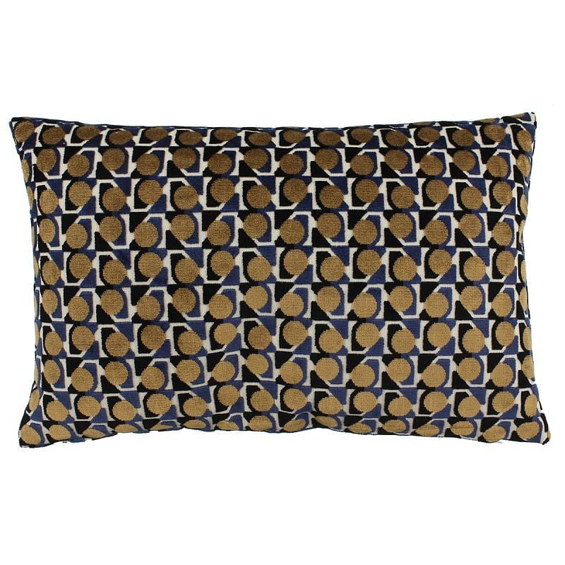 Foto van Kussenhoes capsule 40x60 cm indigo/gold