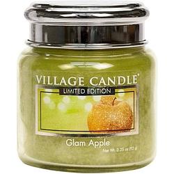 Foto van Village candle kaars glam apple 6,5 x 7 cm wax lichtgroen