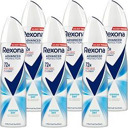 Foto van Rexona women advanced protection antitranspirant spray cotton dry 6 x 150ml aanbieding bij jumbo | 30% korting