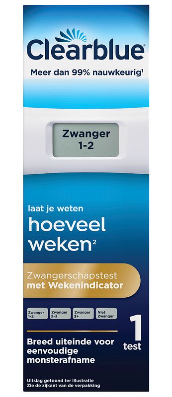 Foto van Clearblue digitale zwangerschapstest met wekenindicator