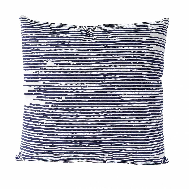 Foto van Sierkussen decoratie kussen knit 45 x 45 cm blauw wit