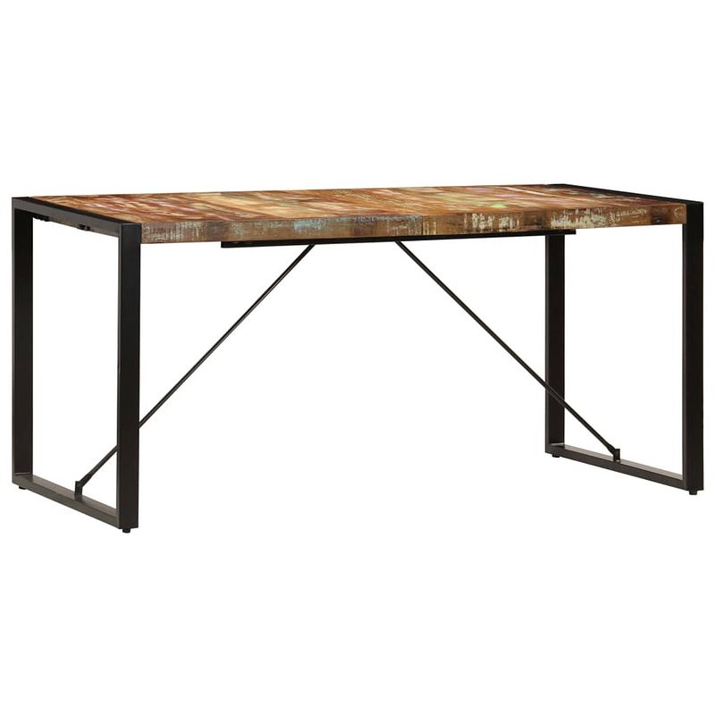 Foto van The living store eettafel antieke stijl - gerecycled hout - 160 x 80 x 75 cm