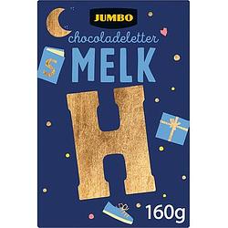 Foto van Jumbo chocoladeletter melk h 160g aanbieding bij jumbo | 2 voor 4.50