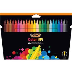 Foto van Bic viltstiften color up, kartonnen etui met 24 stuks in geassorteerde kleuren