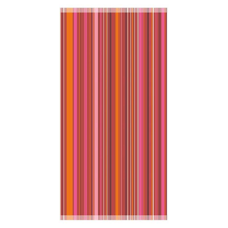 Foto van Clarysse red stripe strandlaken - 100% katoen - 90x170 cm - rood