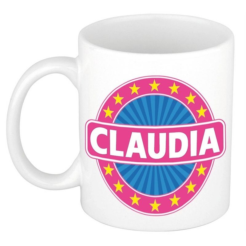 Foto van Claudia naam koffie mok / beker 300 ml - namen mokken