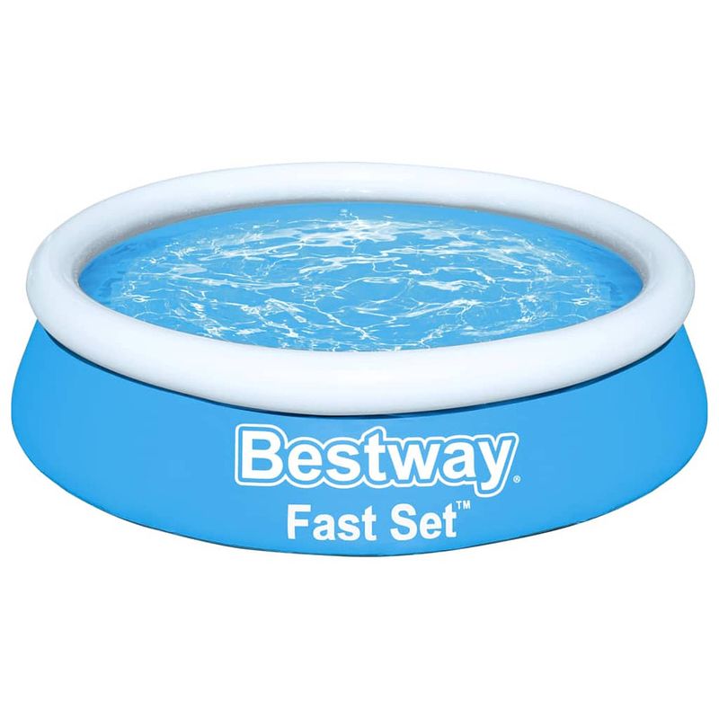 Foto van Bestway fast set zwembad opblaasbaar rond 183x51 cm blauw