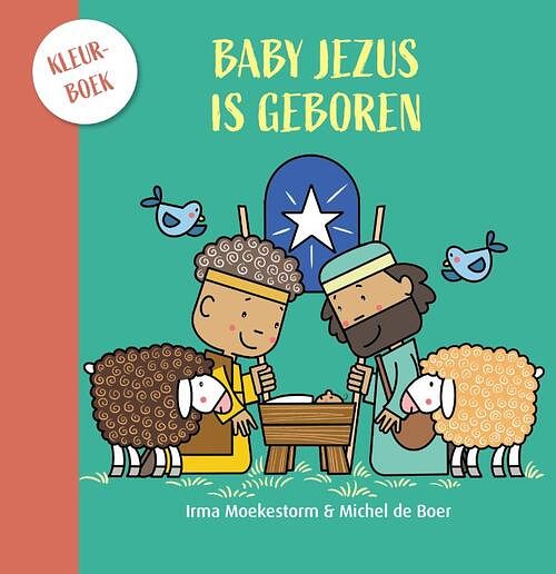 Foto van Baby jezus is geboren kleurboek - 5 ex. - irma moekestorm - paperback (9789087821036)