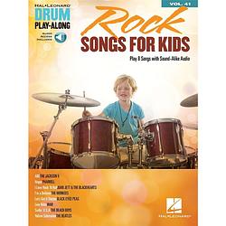 Foto van Hal leonard drum play-along rock songs for kids drumboek