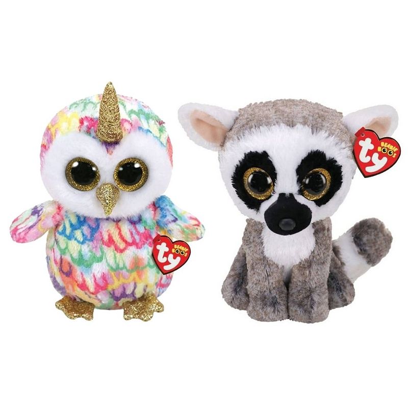 Foto van Ty - knuffel - beanie buddy - enchanted owl & linus lemur