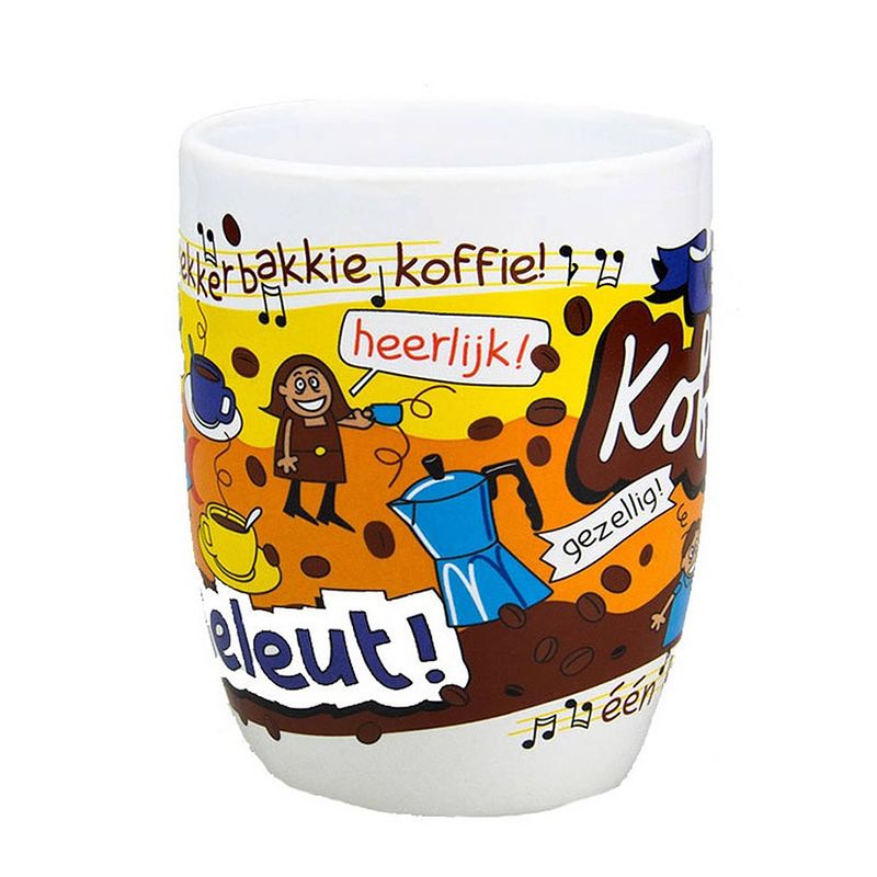 Foto van Cartoon mok/beker koffieleut 300 ml - feest mokken