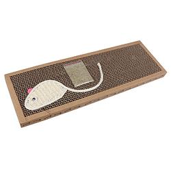 Foto van Nobleza krabmat - krabplank - karton en sisal - met catnip - 38 x 12.5 cm