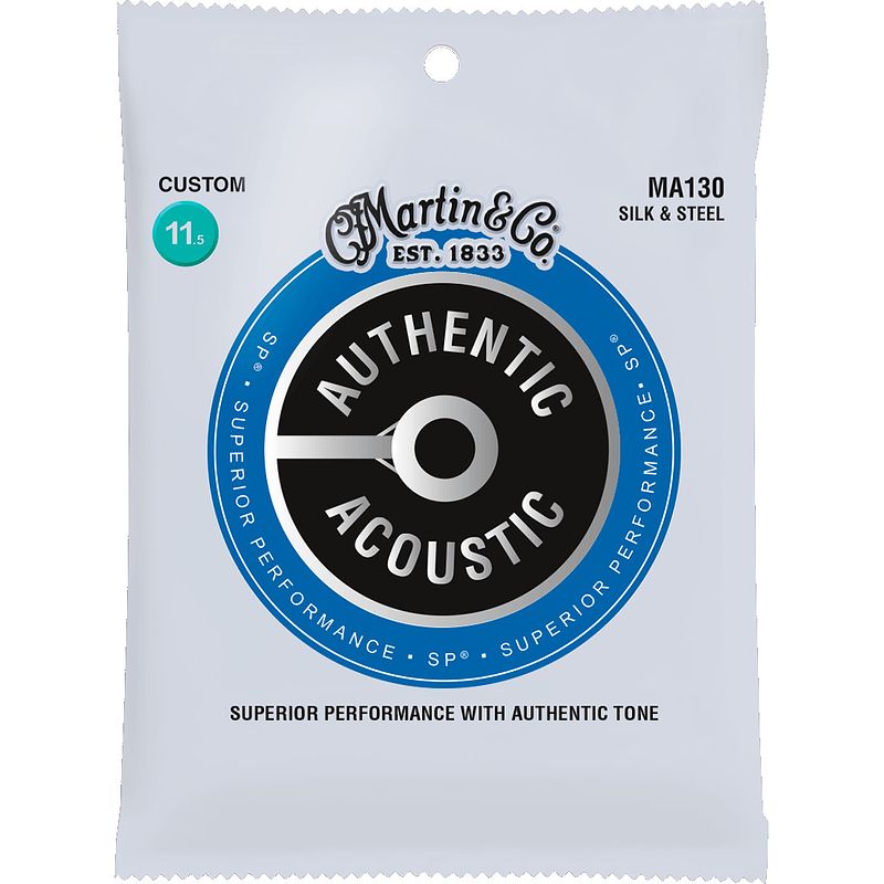 Foto van Martin strings ma130 authentic acoustic sp silk & steel