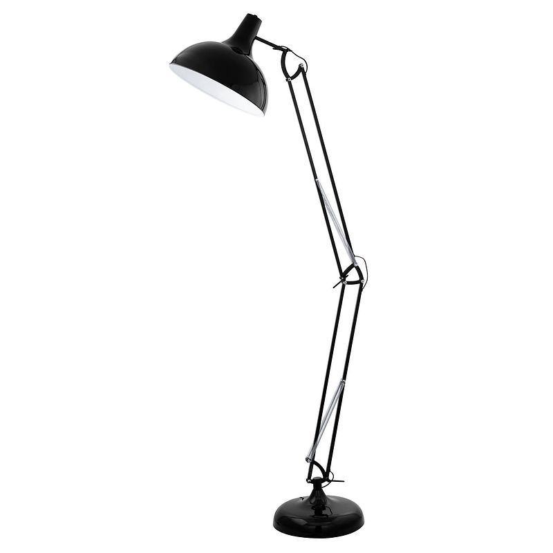 Foto van Eglo borgillio vloerlamp - e27 - 190 cm - zwart