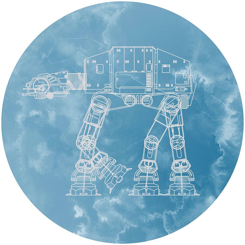 Foto van Komar star wars at-at vlies zelfklevend fotobehang 125x125cm 1-deel