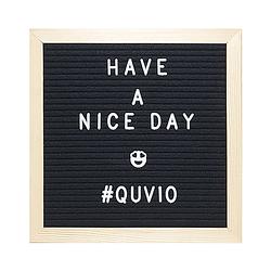 Foto van Quvio letterbord zwart met houten lijst