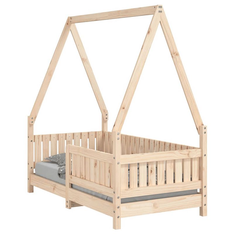 Foto van Vidaxl kinderbedframe 70x140 cm massief grenenhout