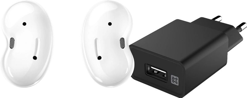 Foto van Samsung galaxy buds live wit + oplader