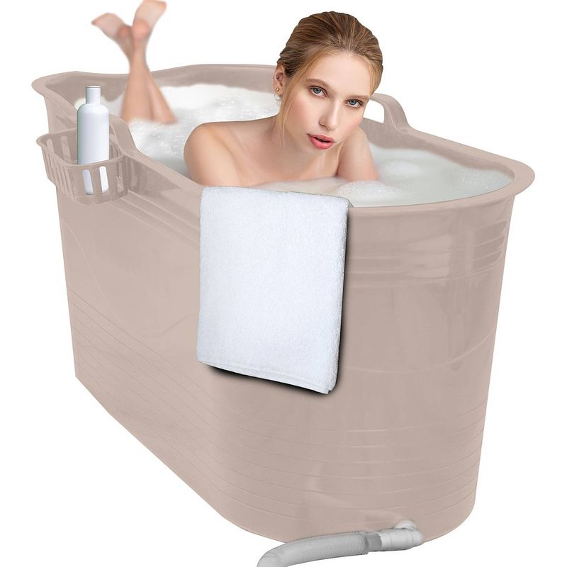 Foto van Lifebath - zitbad mira - bath bucket xl - 400l - ligbad 122 cm - costa rica sand