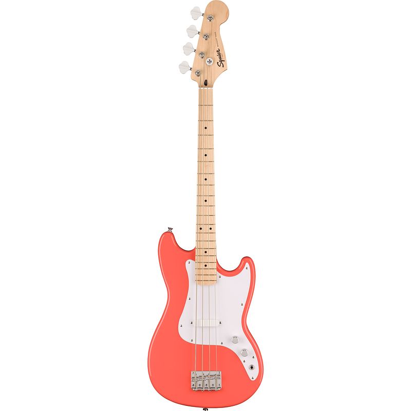 Foto van Squier sonic bronco bass mn tahitian coral elektrische basgitaar