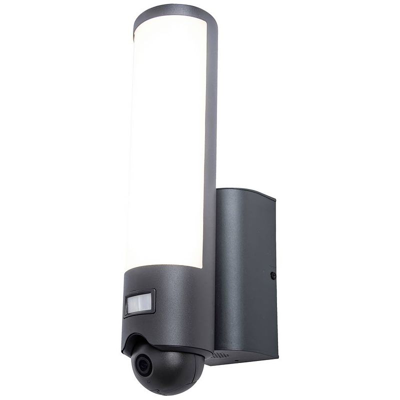 Foto van Lutec elara 5267106118 led-wandlamp met bewegingsmelder energielabel: f (a - g) led led 17.50 w antraciet