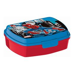 Foto van Broodtrommel spiderman great power plastic rood blauw (17 x 5.6 x 13.3 cm)