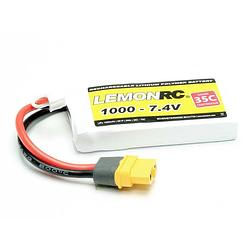 Foto van Lemonrc lipo accupack 7.4 v 1000 mah aantal cellen: 2 35 c softcase xt60