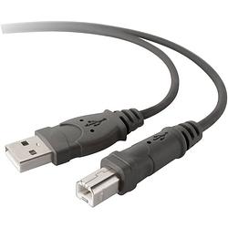 Foto van Belkin usb-kabel usb 2.0 usb-a stekker, usb-b stekker 3.00 m zwart vergulde steekcontacten, ul gecertificeerd f3u154bt3m