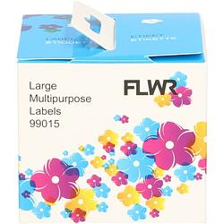 Foto van Flwr dymo 99015 adreslabel 54 mm x 70 mm wit labels