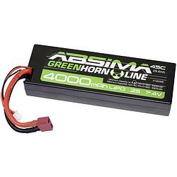 Foto van Absima lipo accupack 7.4 v 4000 mah aantal cellen: 2 45 c box hardcase t-stekkersysteem