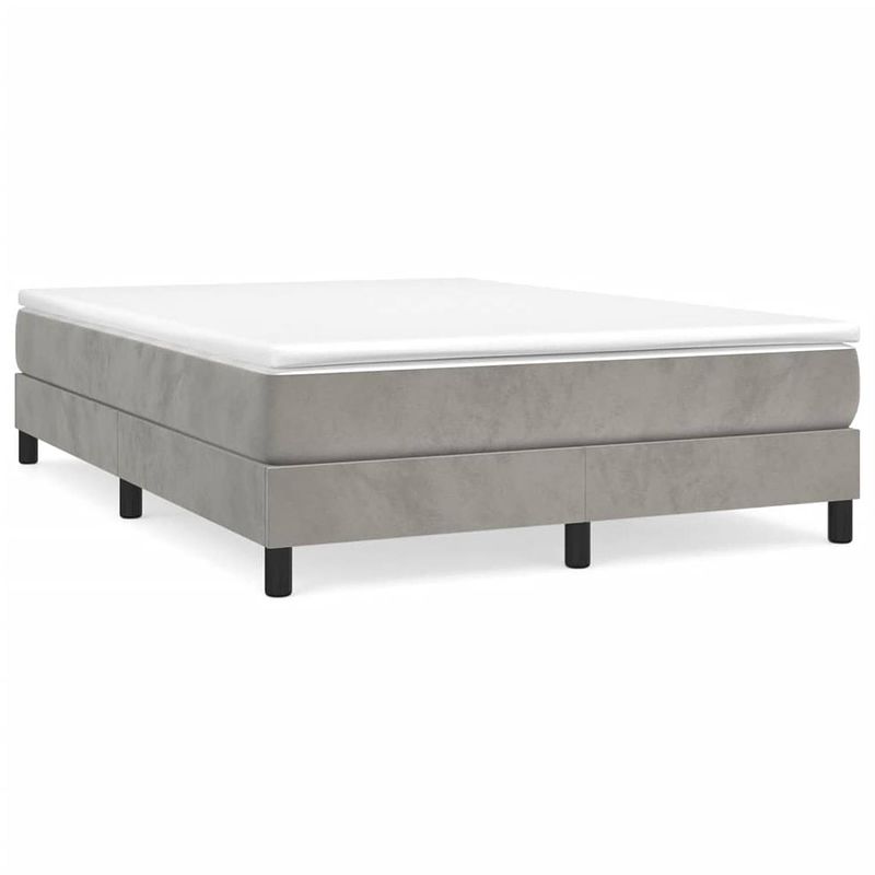 Foto van The living store boxspringbed - bedframe 193x140x25cm - matras 140x190x20cm - topmatras 140x190x5cm