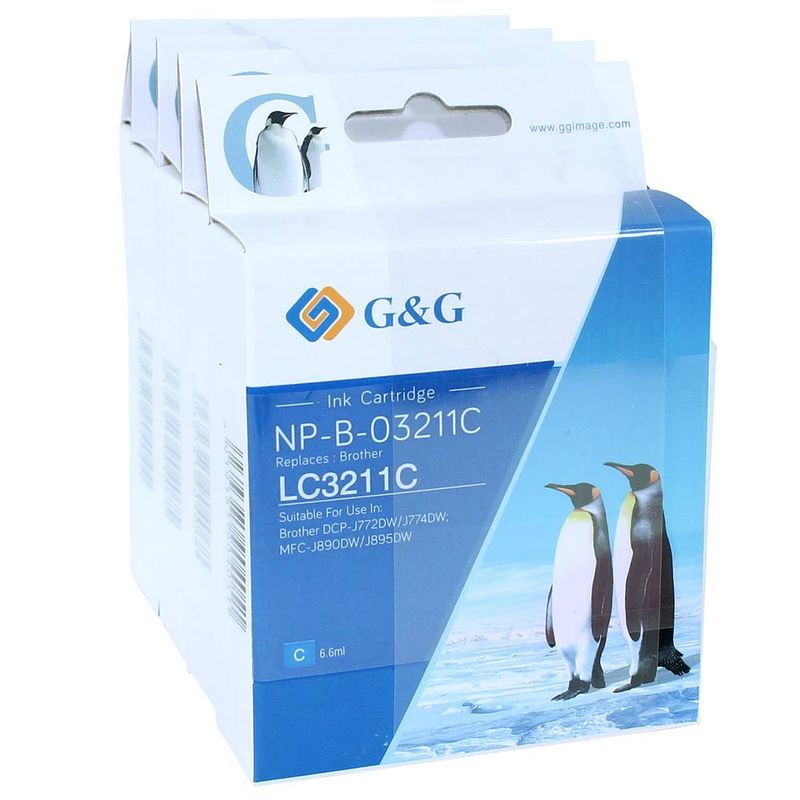 Foto van G&g cartridge brother lc3211 multipack