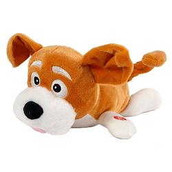 Foto van Toys amsterdam knuffelhond junior 28 cm pluche bruin/wit