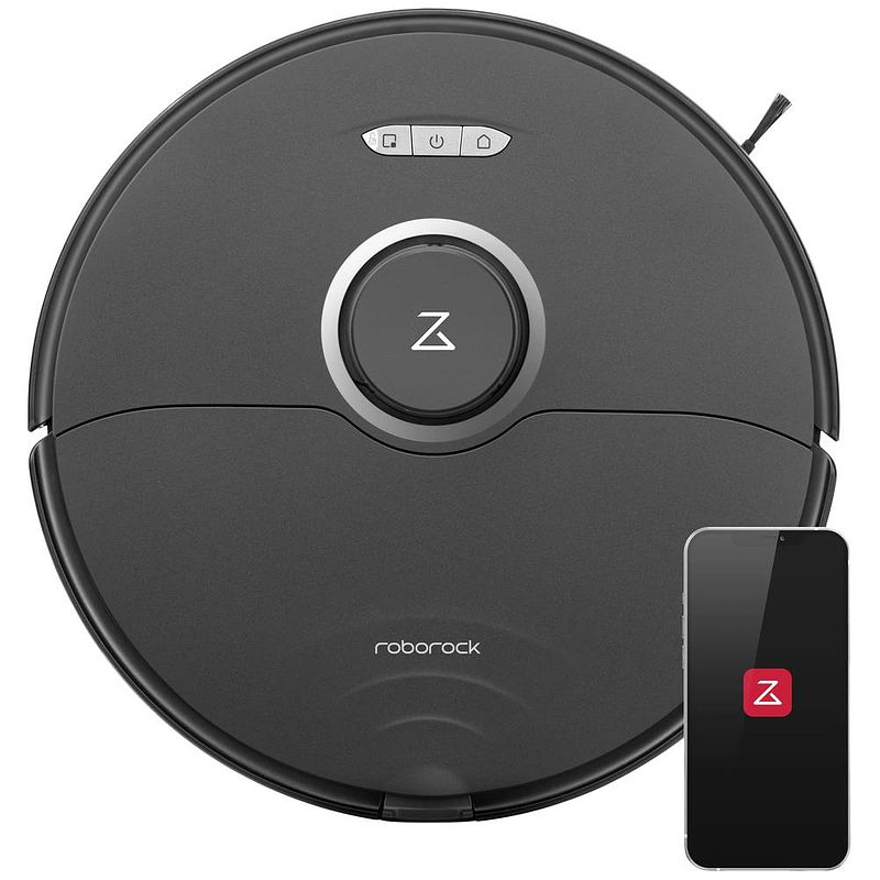 Foto van Roborock s8 black dweil- en zuigrobot zwart compatibel met amazon alexa, compatibel met google home, spraakgestuurd, met dweilfunctie, besturing via app