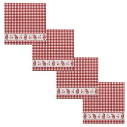 Foto van Haes deco - set van 4 wegwerpservetten - 33x33 cm (20 stuks in verpakking) - papier - cherry cupcake