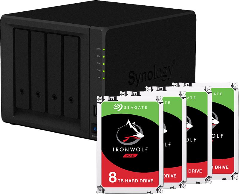 Foto van Synology ds418 + 32 tb