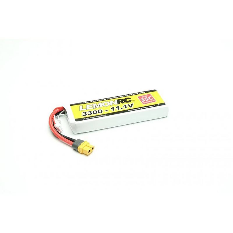 Foto van Lemonrc lipo accupack 11.1 v 3300 mah aantal cellen: 3 35 c softcase xt60